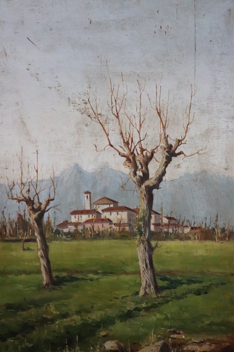 photo buy Countryside Landscapes, Oil Paintings On Board, Early 20th Century, Framed, Set Of 2