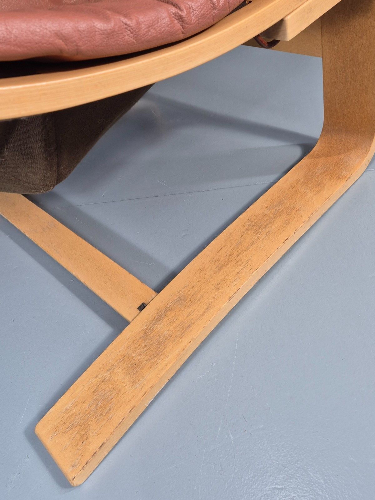 photo for sale Vintage Leather Lounge Chair Mid Century Kroken Aki Fribyter Retro Eb11309 Mben