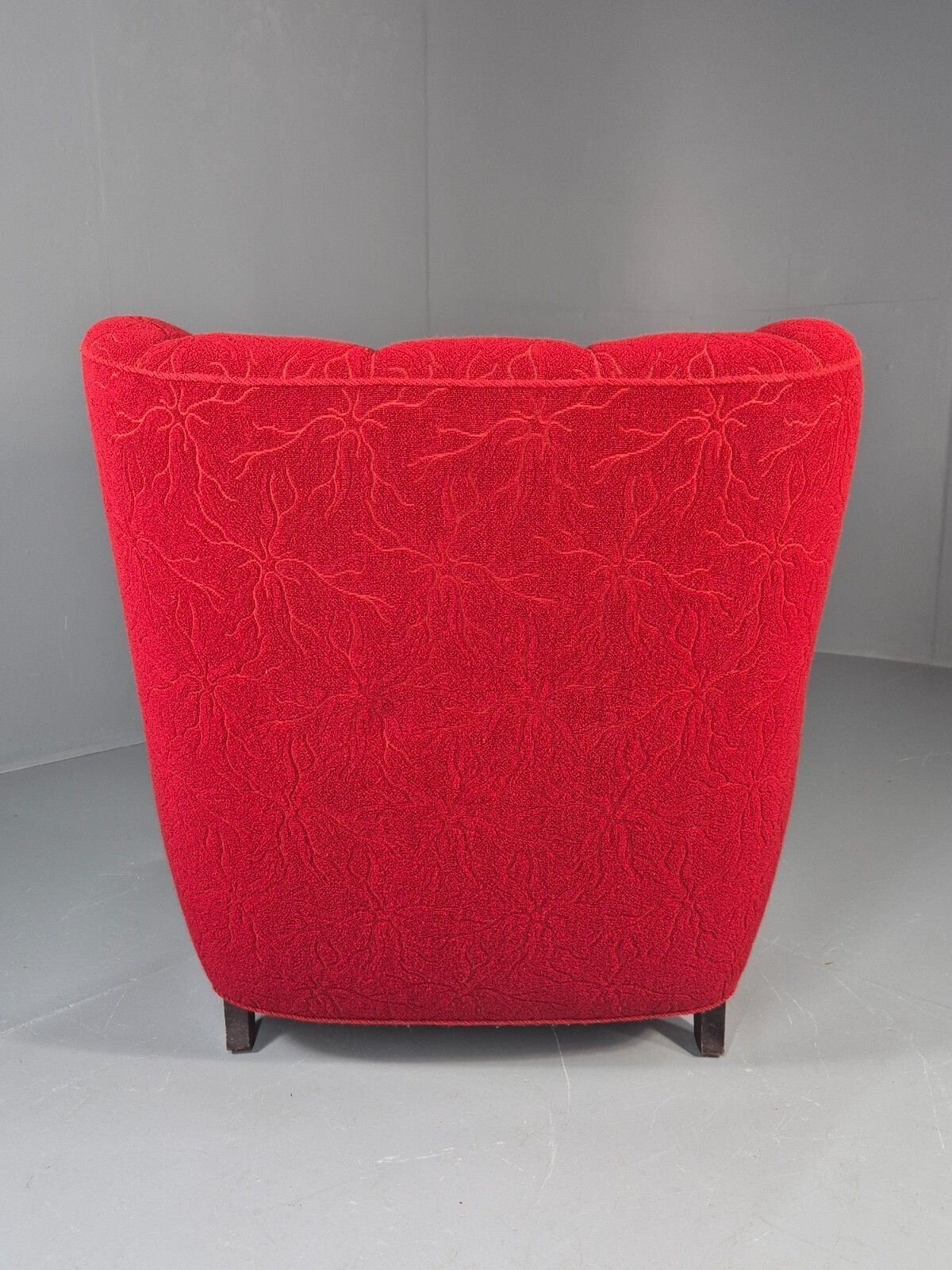 photo for sale Vintage Art Deco Danish Lounge Chair Red Moquette 1930s Eb11394 Vclo
