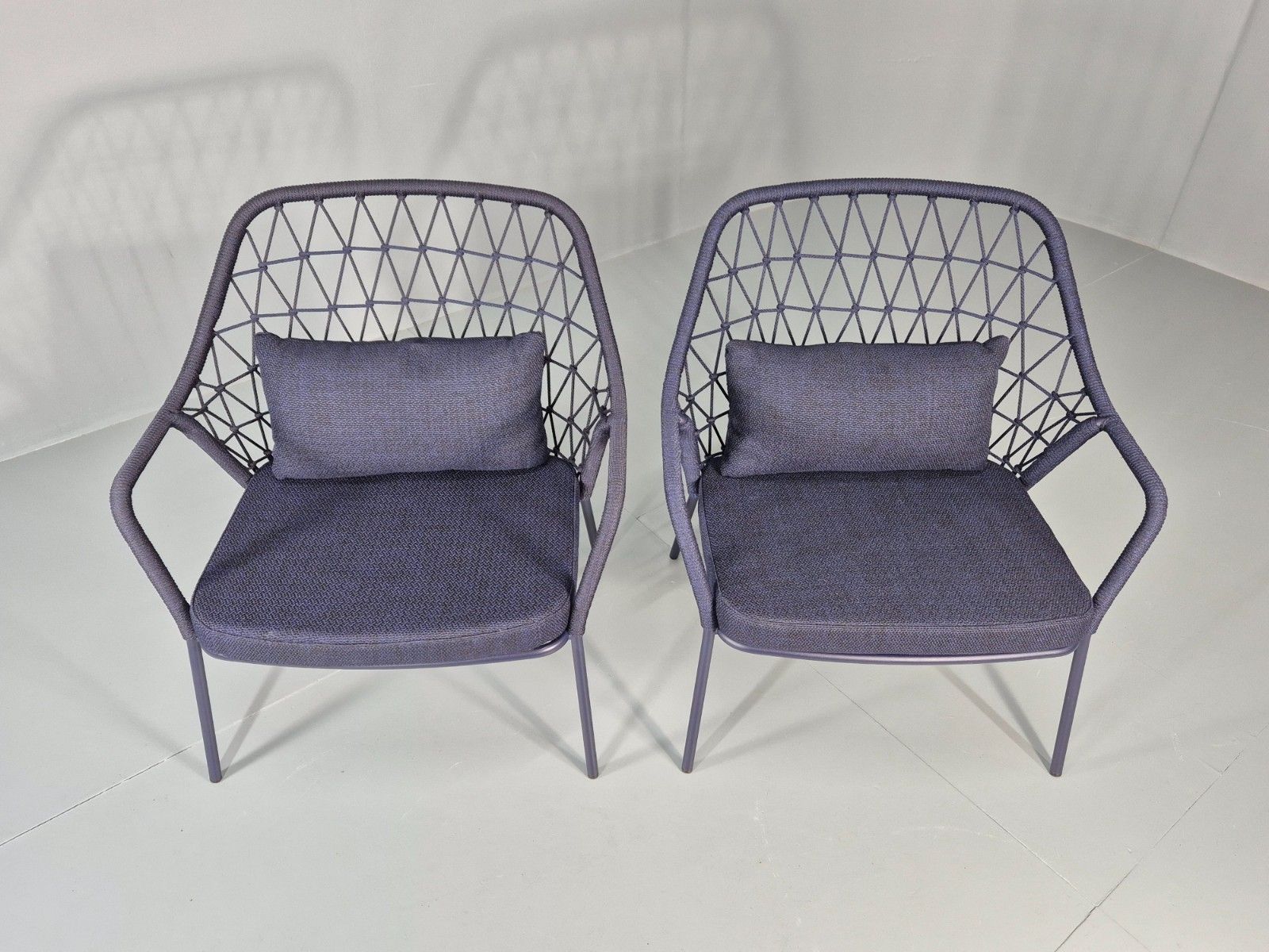 2 Pedrali Panarea 3679 Chairs Modern Design Blue Italian Eb11426 Mnor photo Furniture