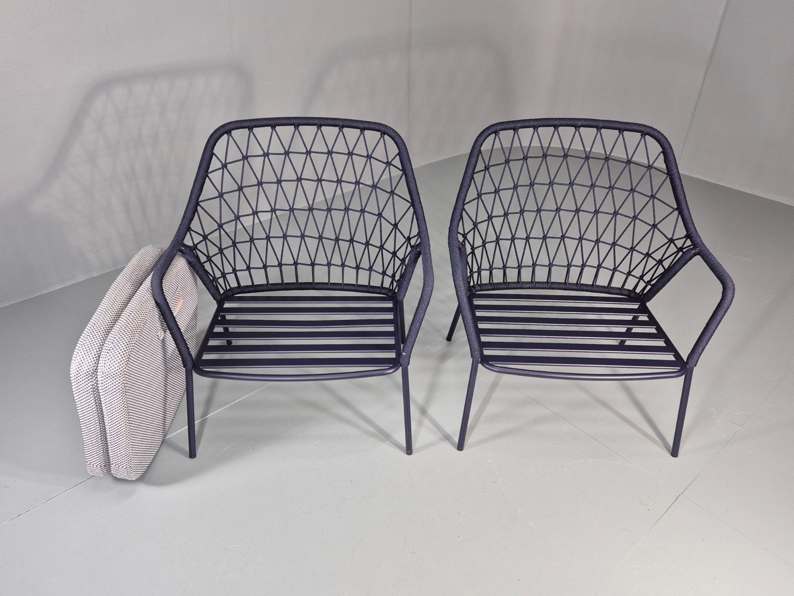 2 Pedrali 3679 Chairs Model Panarea Blue And Grey Modern Design Eb11427 Mnor photo vinterior