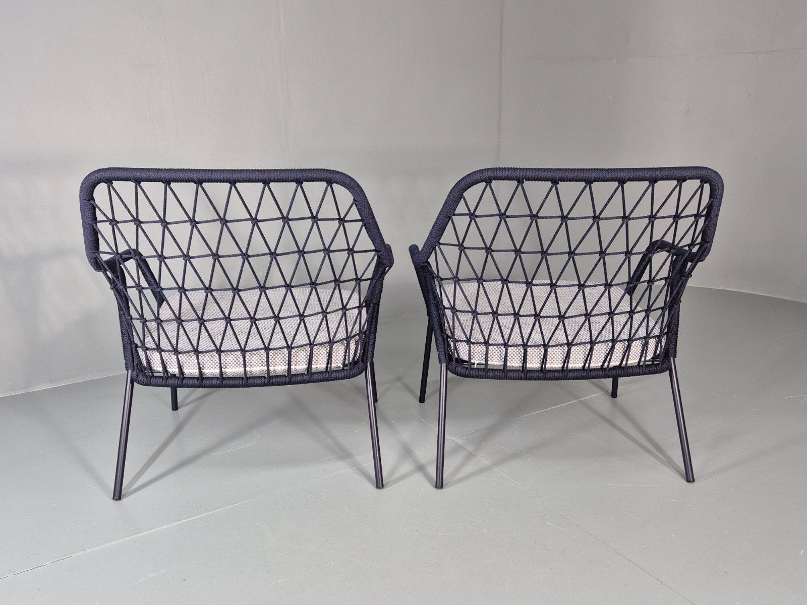 photo buy 2 Pedrali Panarea 3679 Chairs Blue And Grey Modern Design Eb11429 Mnor