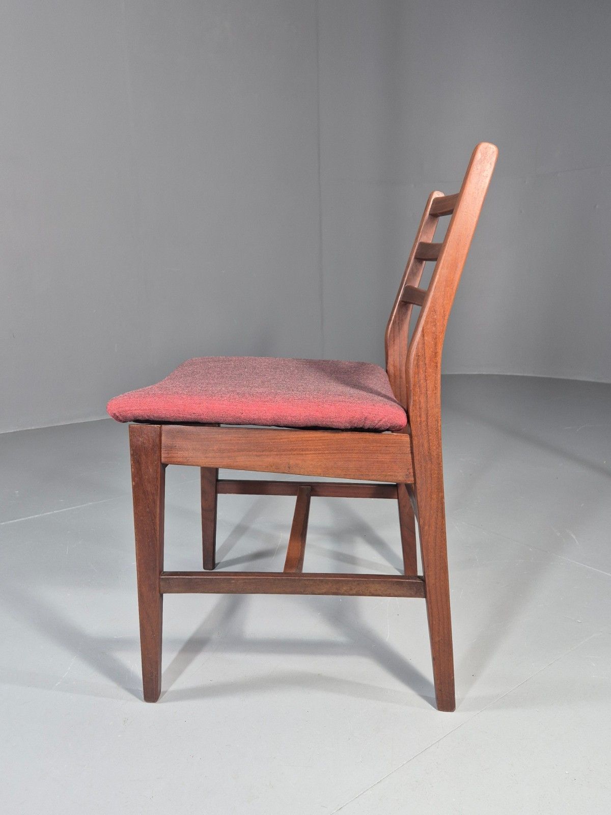 60.0 Danish Mid Century Dining Chair In Teak 1970s New Upholstery Retro Eb11525 Mdin photo