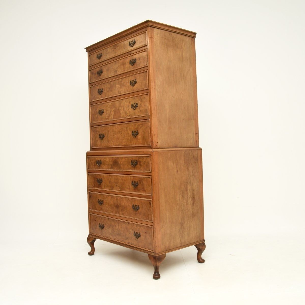 Antique Burr Walnut Chest On Chest Of Drawers photo buy