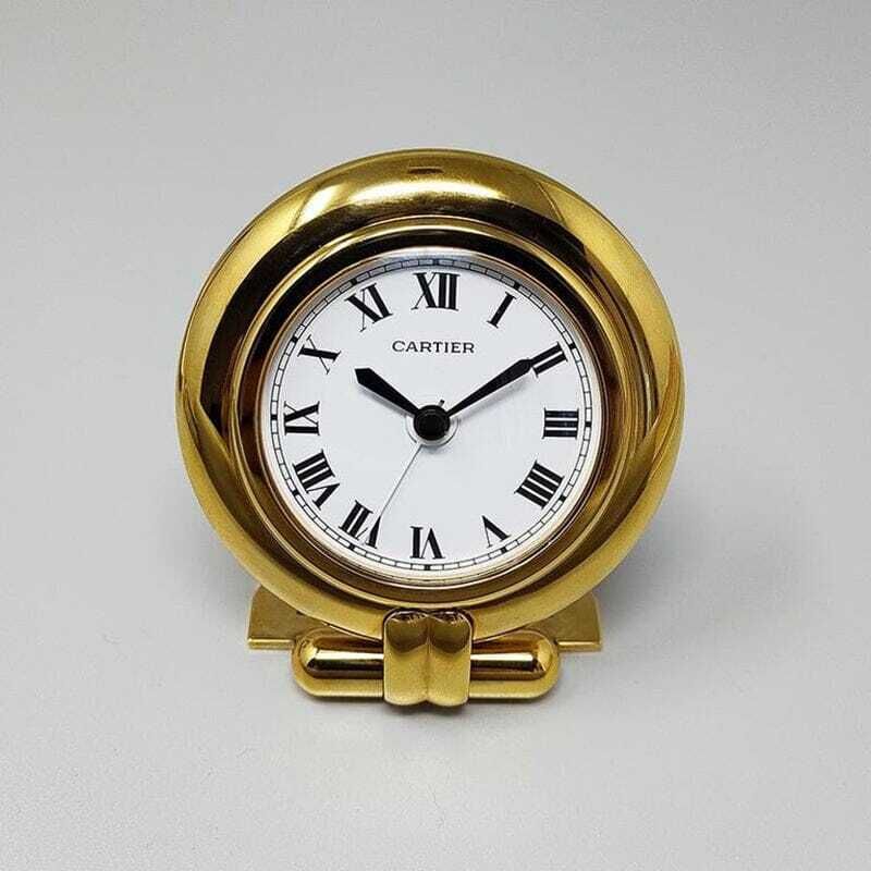 1990s Gorgeous Cartier Alarm Clock Pendulette "Colisee". Made In France photo furniture