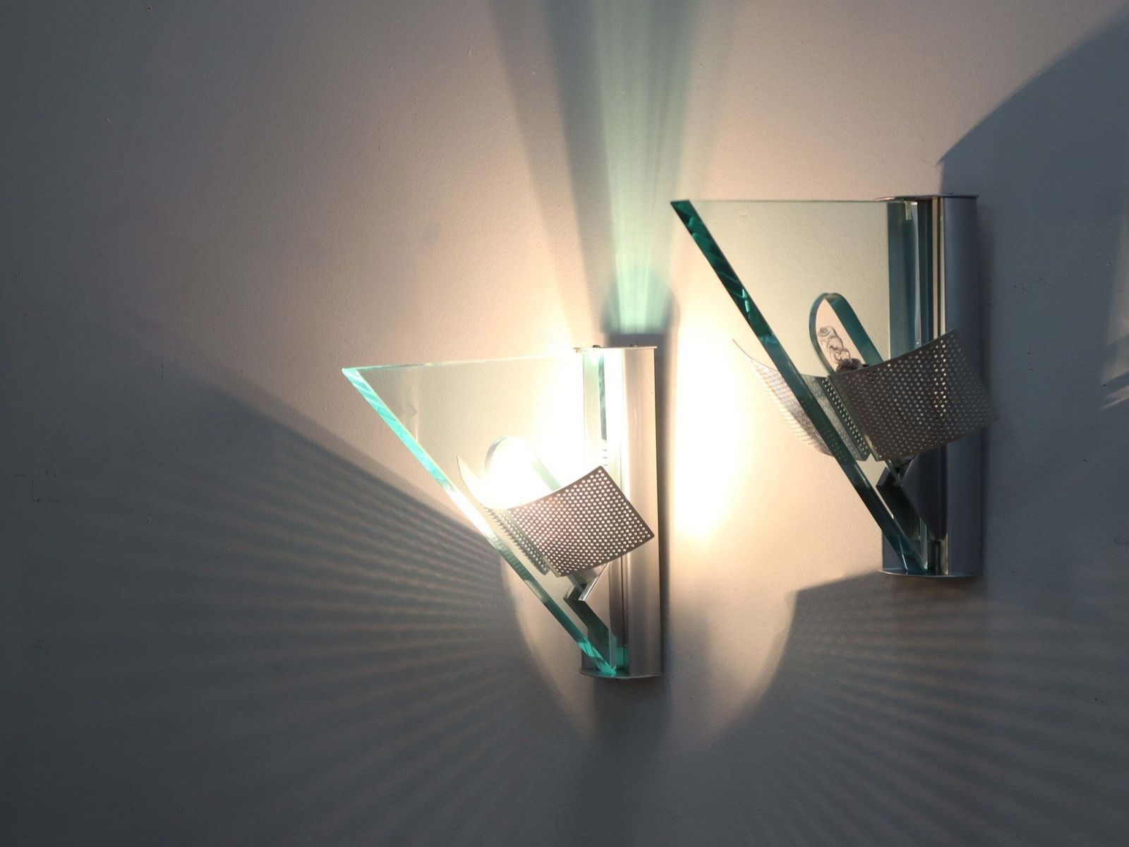 Art Artemide Icaro Wall Sconces Carlo Forcolini Post Modern Design 1980s photo