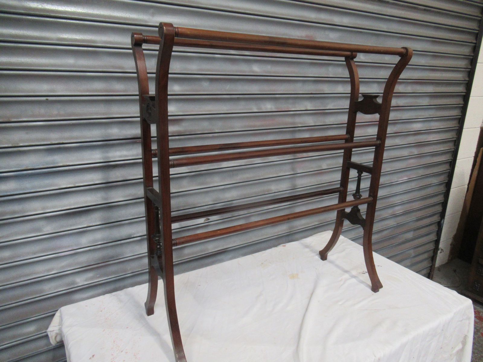 Edwardian  Mahogany Towel Rail photo furniture
