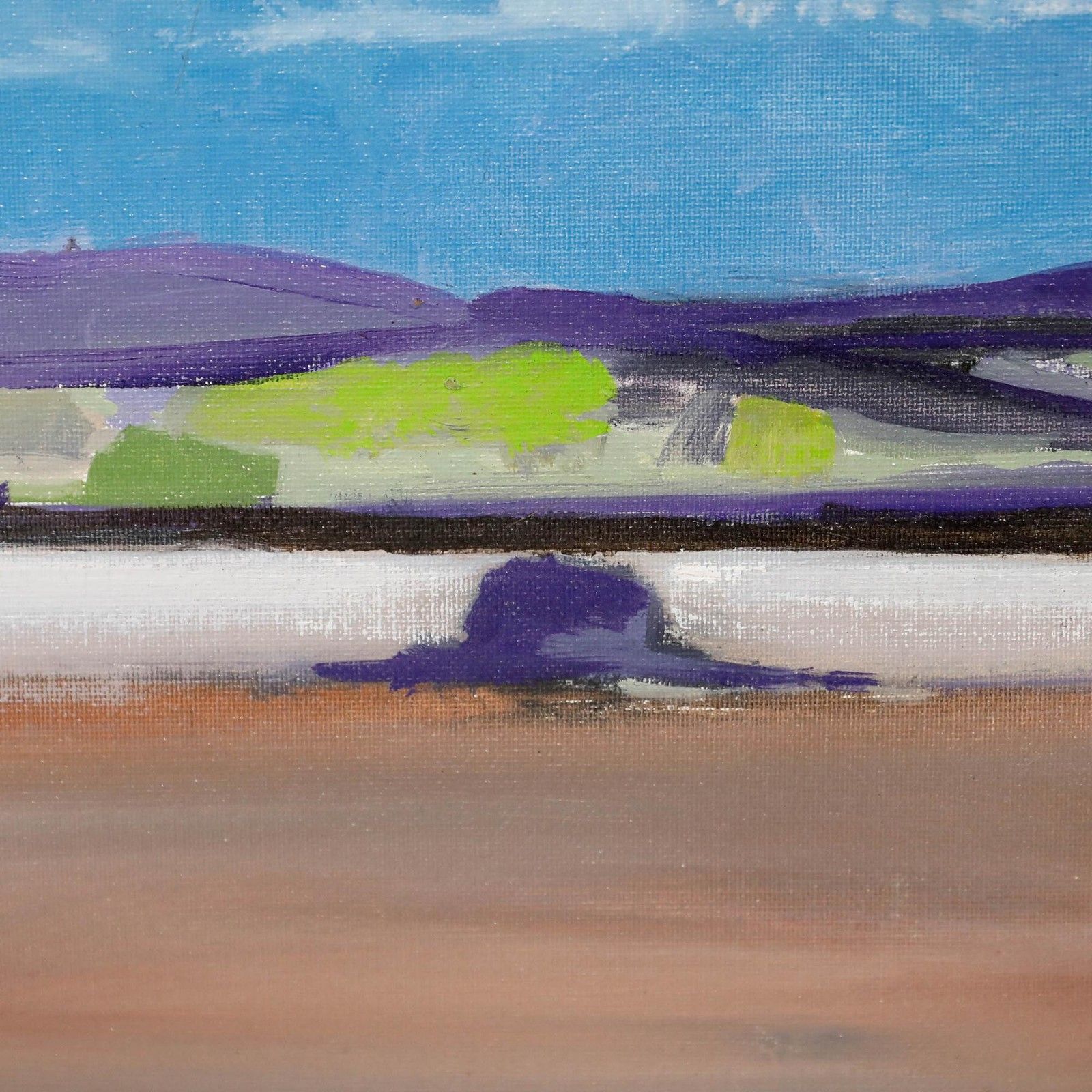 Richard J.S. Young Contemporary Oil, The Severn Esturary photo Art