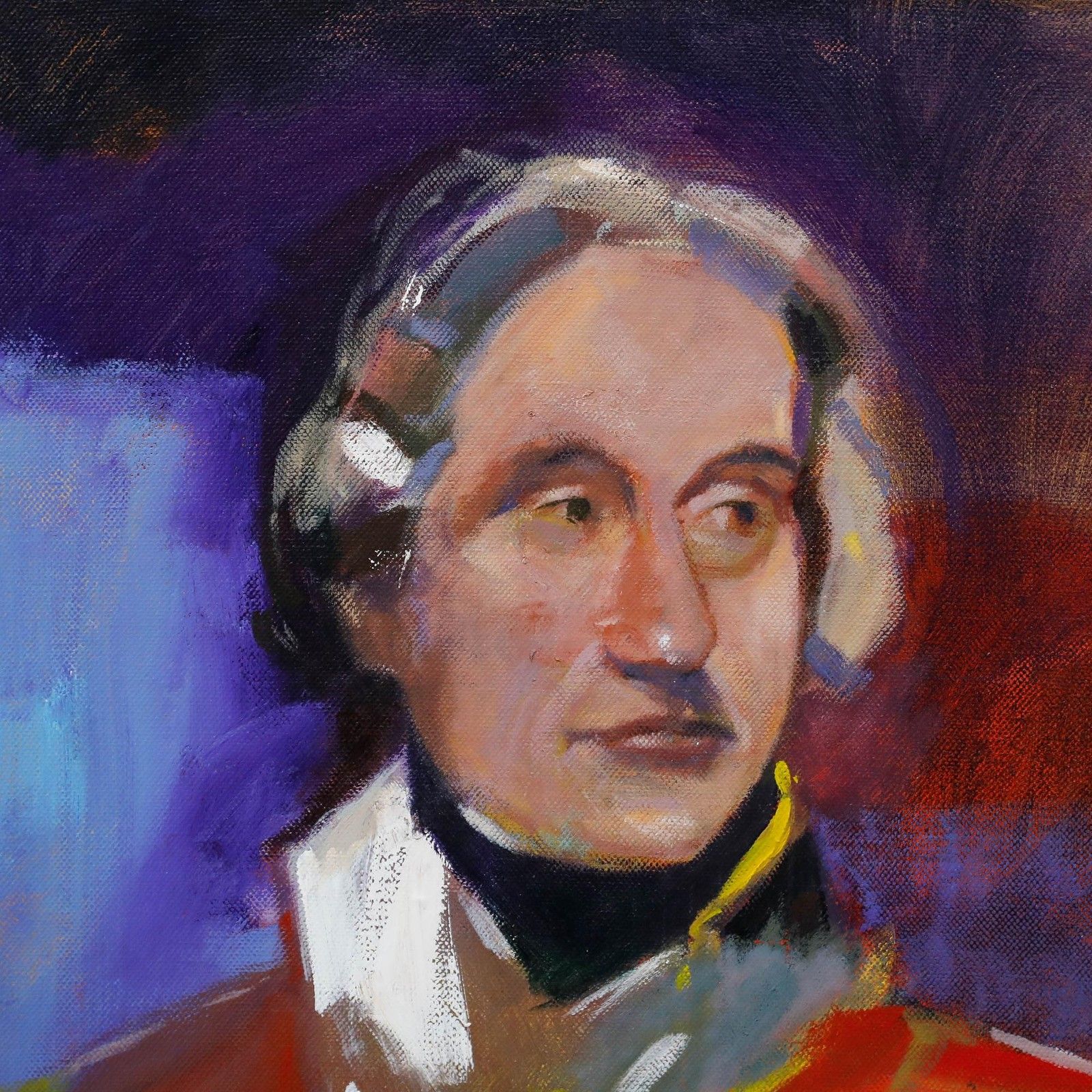 Richard J.S. Young After George Romney (1734 1802) Oil, Portrait Of Gentleman photo Art