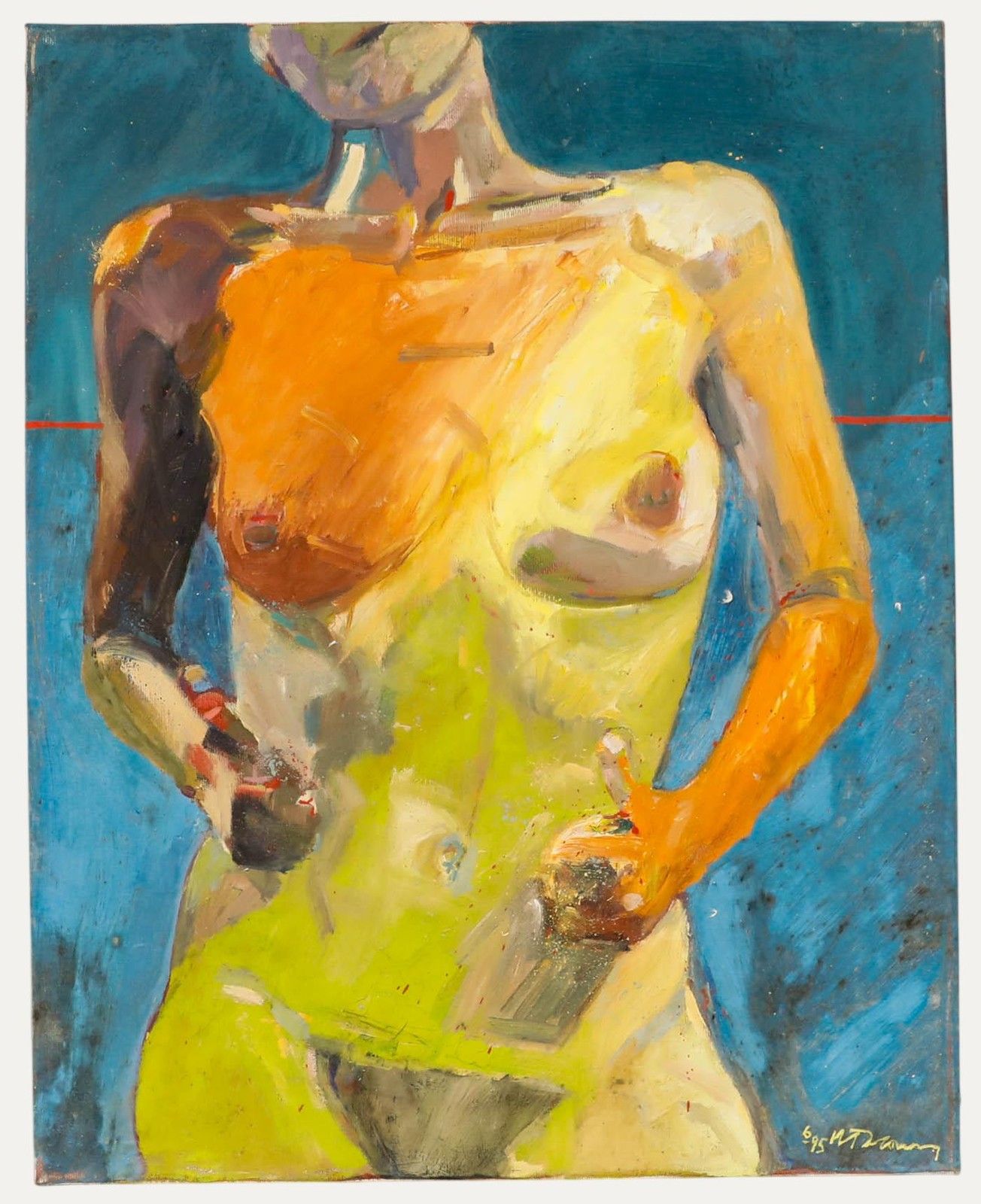 Richard J.S. Young 1995 Oil, Nakedness