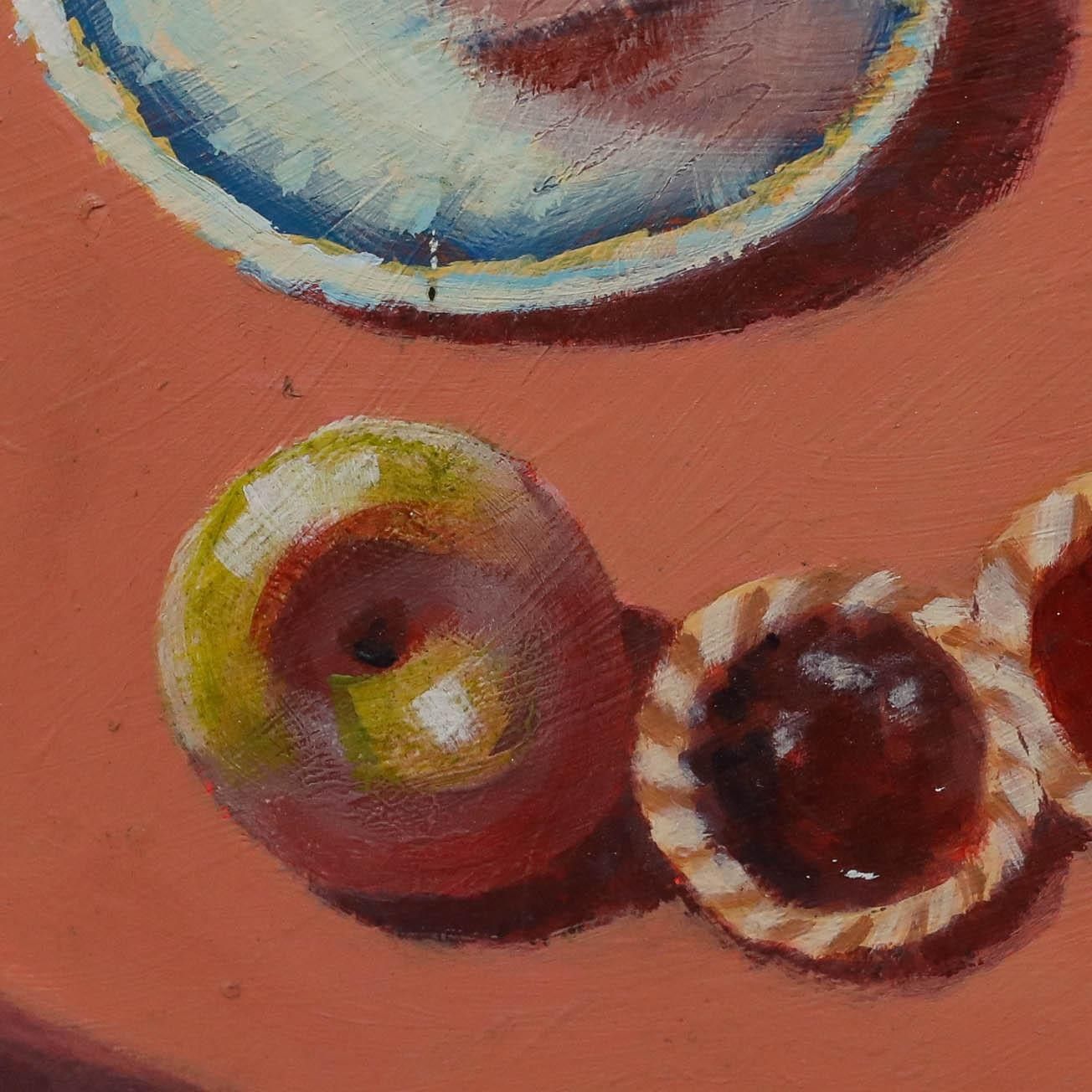 Framed Contemporary Oil Still Life With Jam Tarts photo Art
