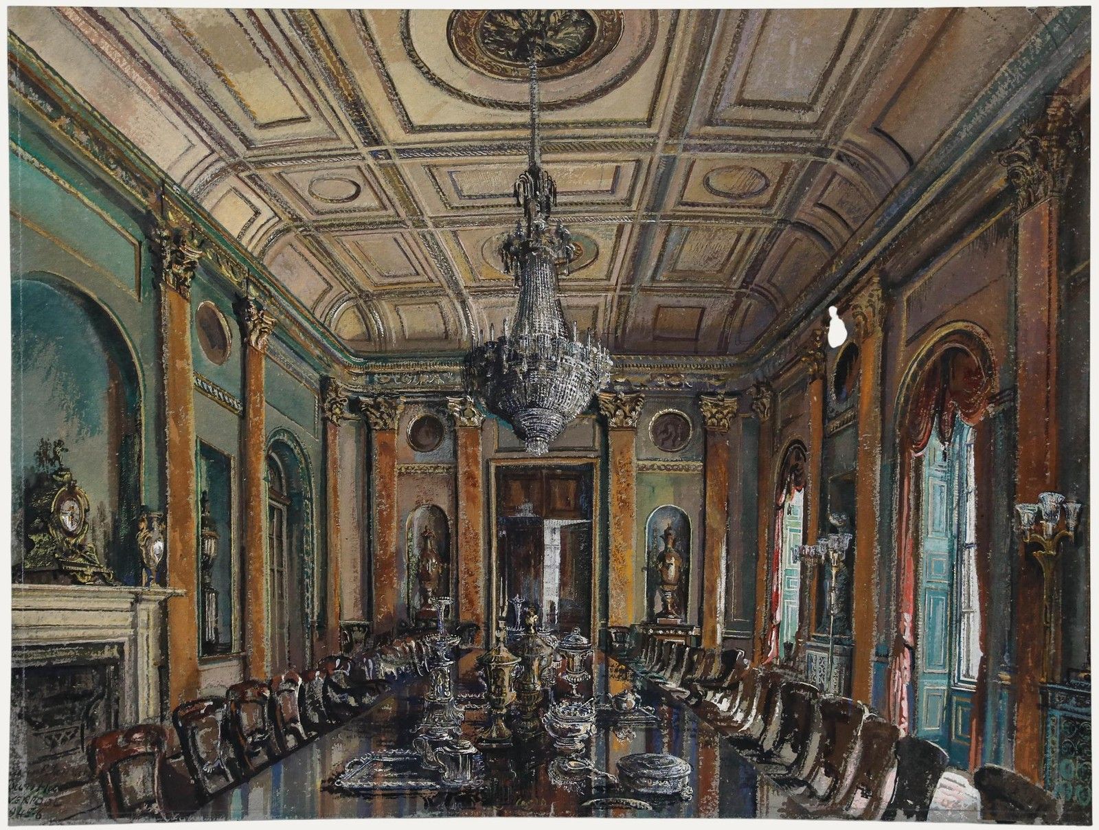 Allan Peel Tankard (1897 1964) 1945 Gouache, Liverpool Town Hall