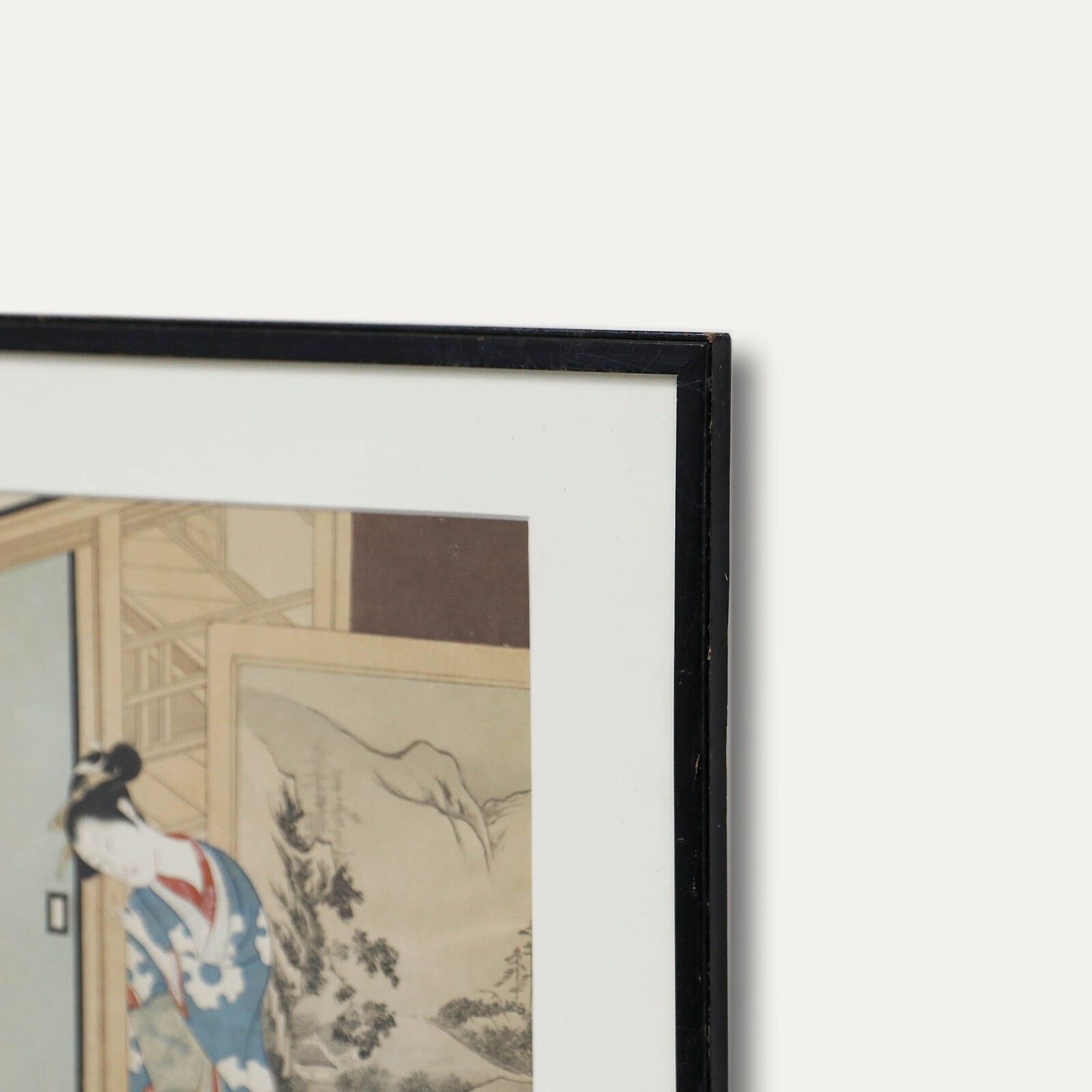 Kokan Shiba (1747 1818) Framed Japanese Woodblock, A Beauty photo 195.0