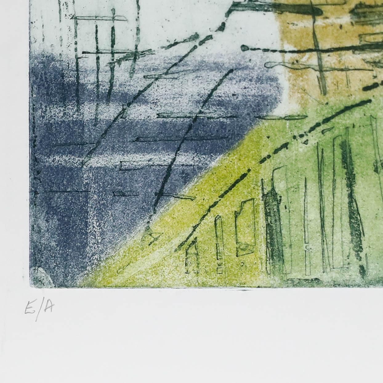 Betty Connal Peebles (1935 1999) 20th Century Collagraph, Ombrage photo Art