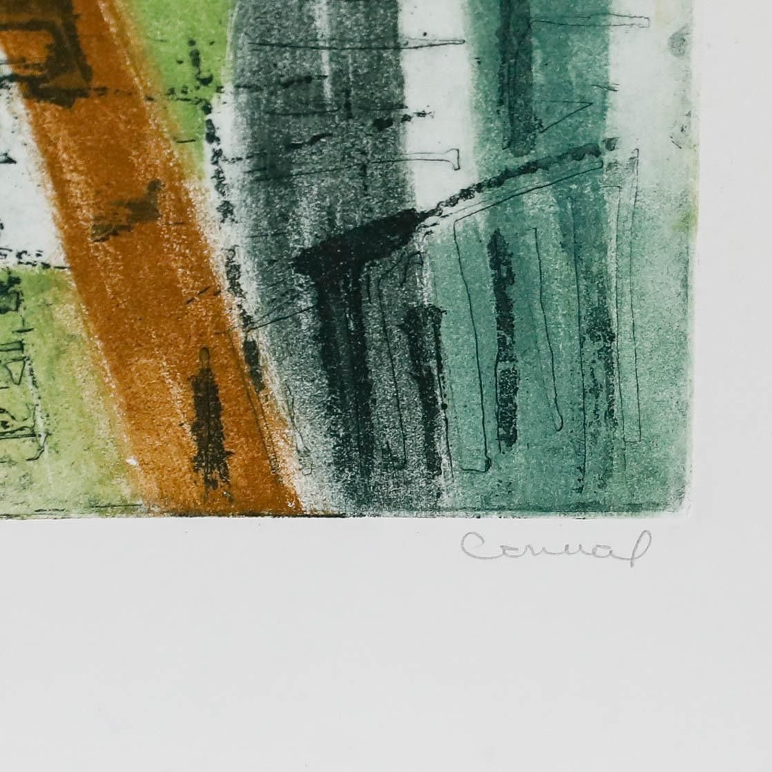 Betty Connal Peebles (1935 1999) 20th Century Collagraph, Ombrage photo 175.0