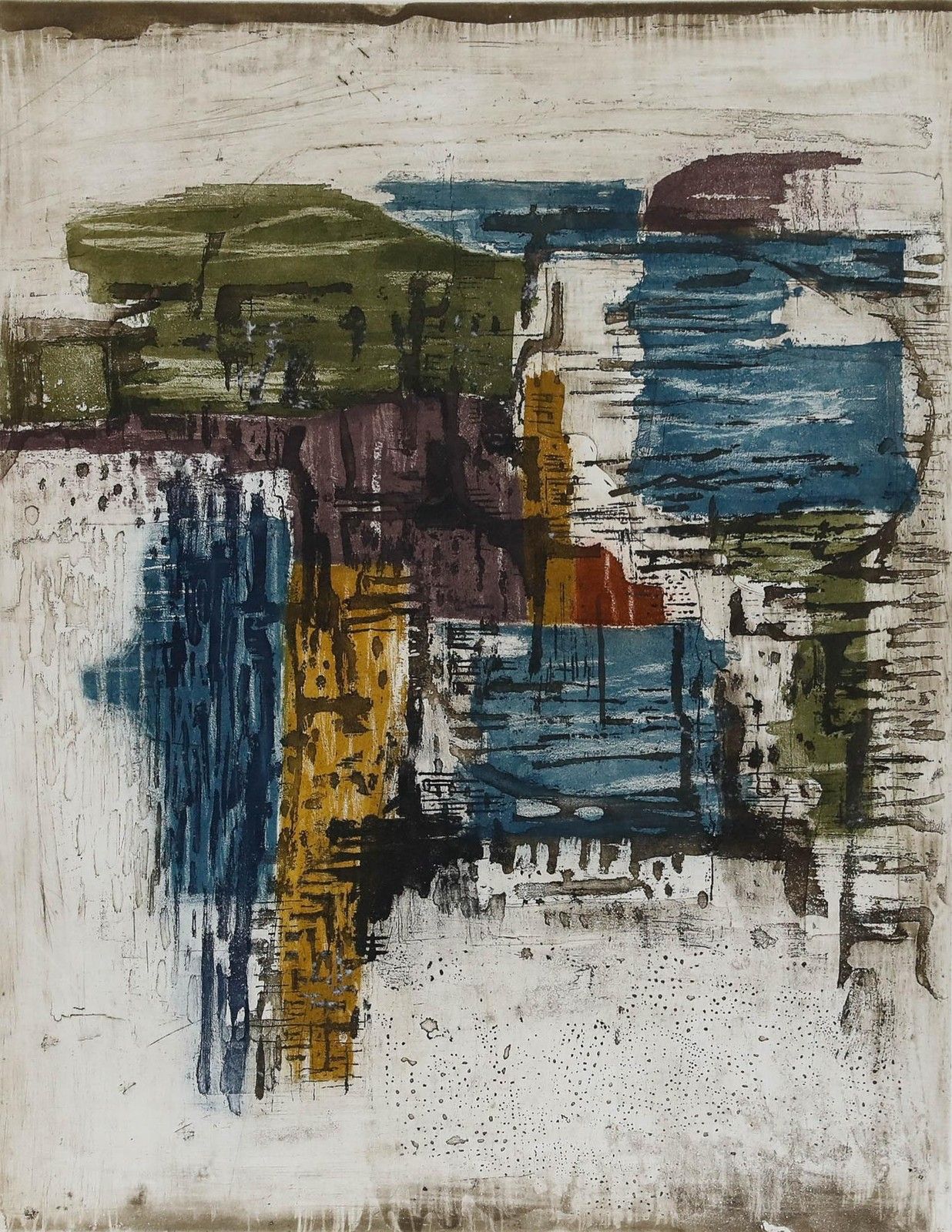 Betty Connal Peebles (1935 1999) 20th Century Collagraph, Les photo furniture
