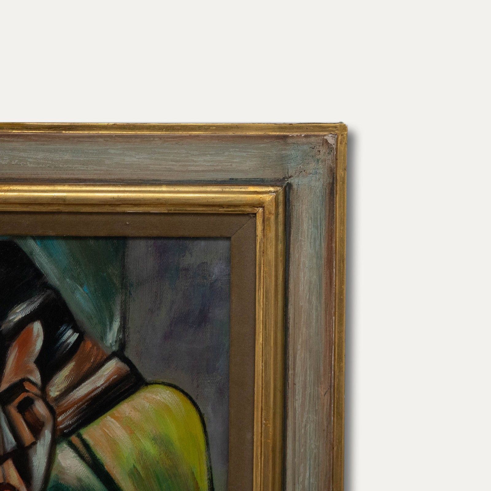 20th Century Oil Cubist Woman photo 275.0