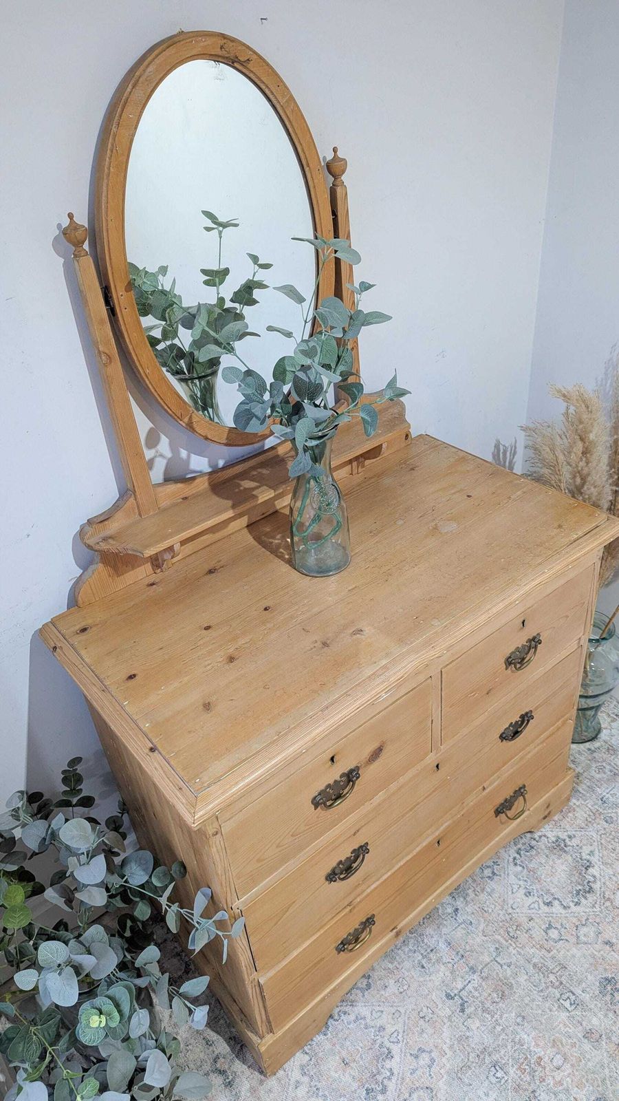 Stunning Pitch Pine Victorian Chest Of Drawers Shows Off It's Age And Use With It's Wonderful Aged Patina, There Are Imperfections As Seen In The Phot photo buy