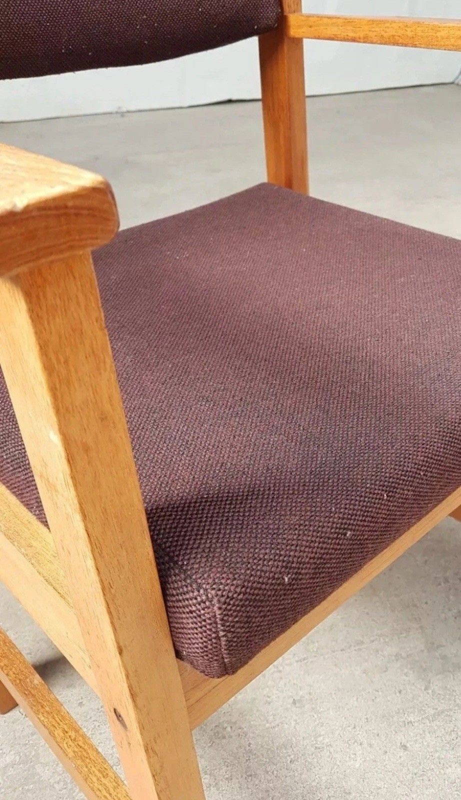 Vtg Late Mid Century Danish Oak Desk Chair Side Armchair Retro R1056 photo Furniture