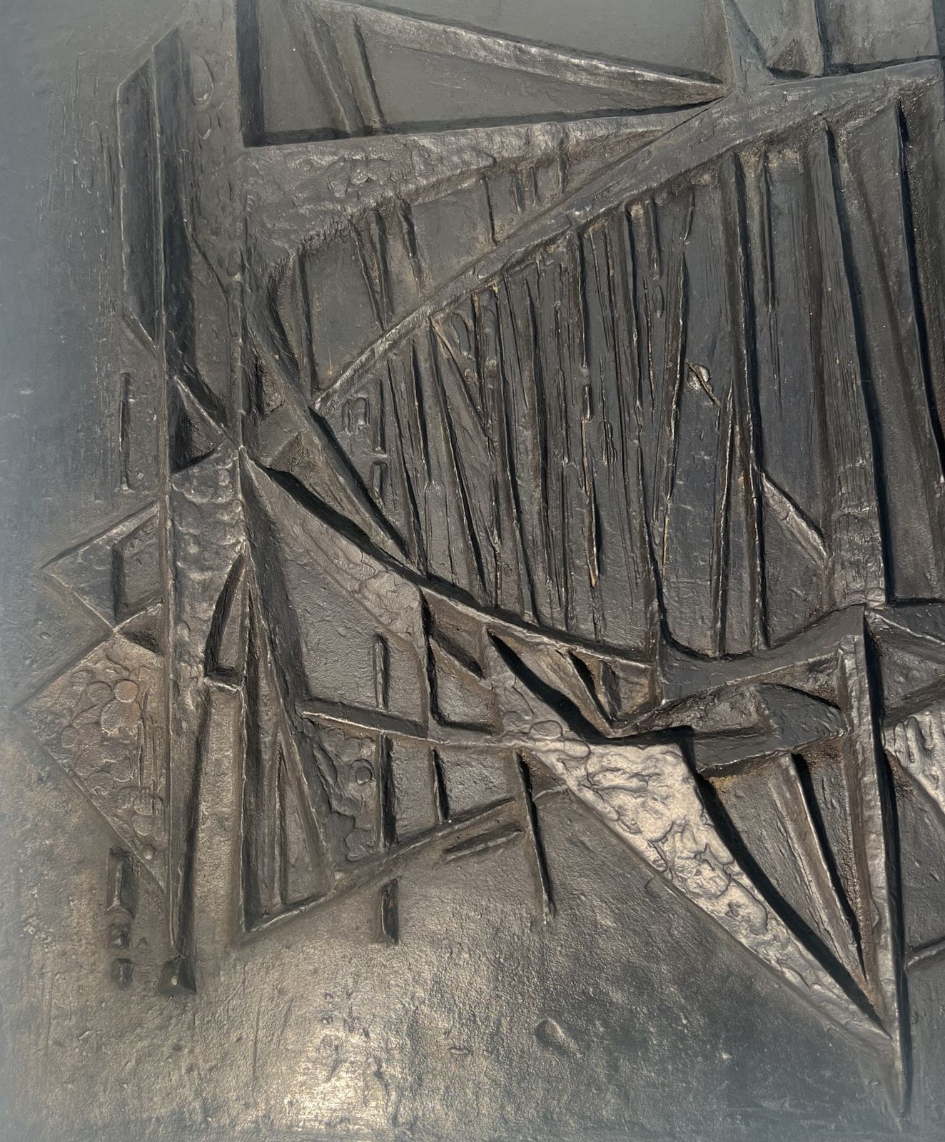 photo buy “Sailboats” Modernist Cast Iron Fireback Signed F.Loriot
