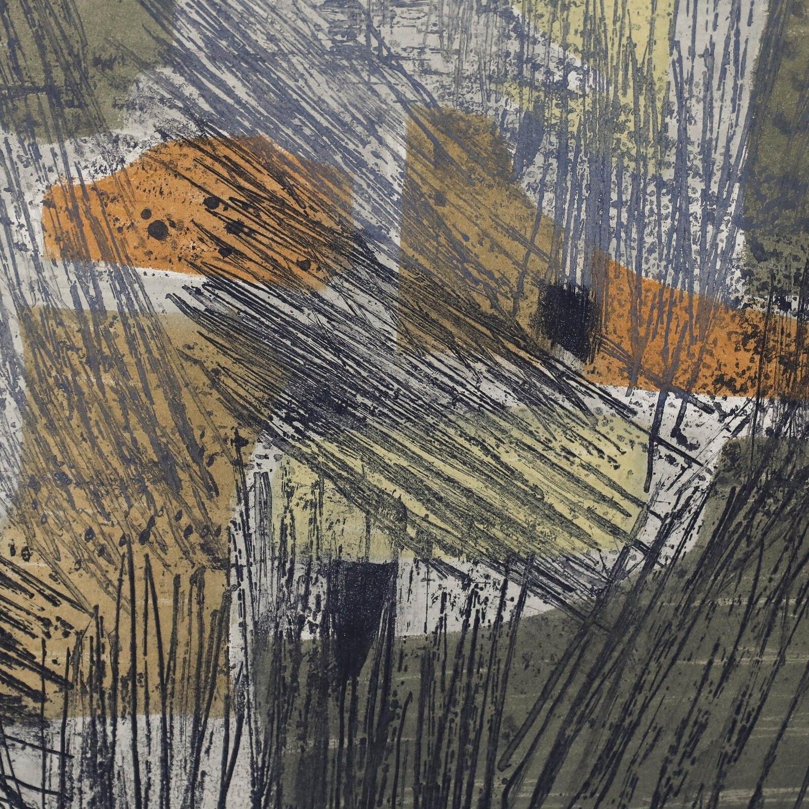Betty Connal Peebles (1935 1999)   20th Century Collagraph, L'automne photo Art