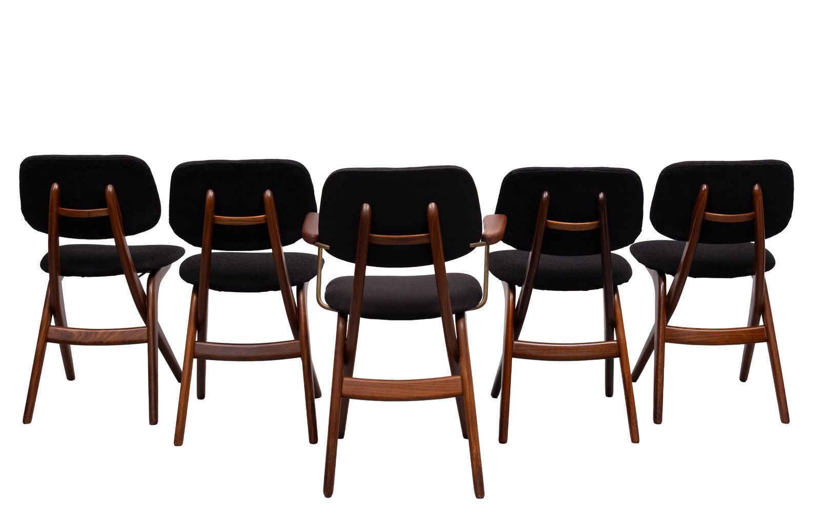 Louis Van Teeffelen Scissors Dinner Chairs, Wébé, Dutch Design photo vintage