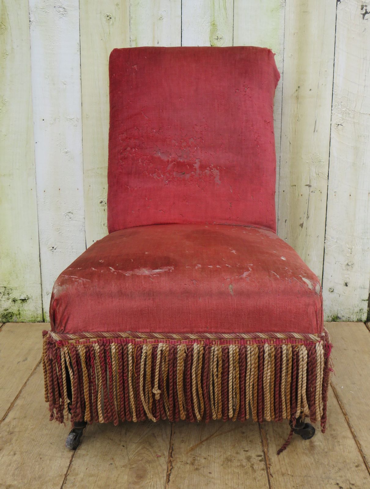 Antique French Napoleon III Slipper Chair photo for sale