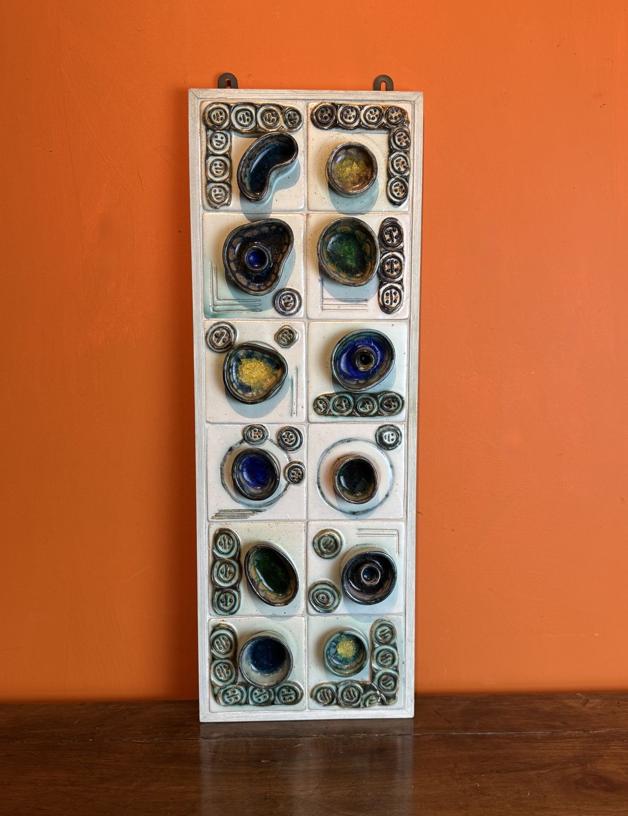 1970's Abstract Ceramic Tile Panel