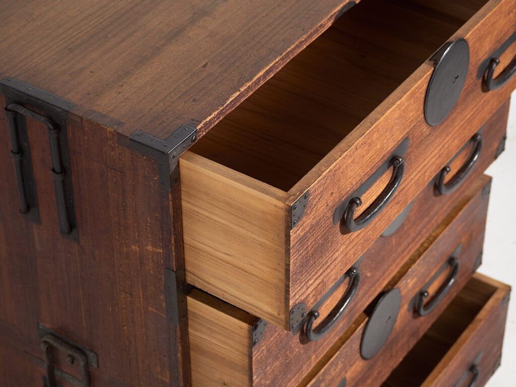 Antique Tansu Japanese Chest Of Drawers – Meiji / Taishō Period (C.1868 1926) #43 photo Furniture
