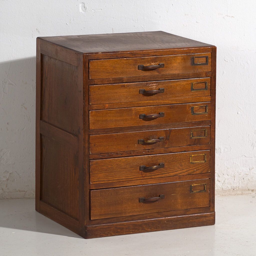Small Antique Japanese File Cabinet – Showa Period (C.1945 1970) #2