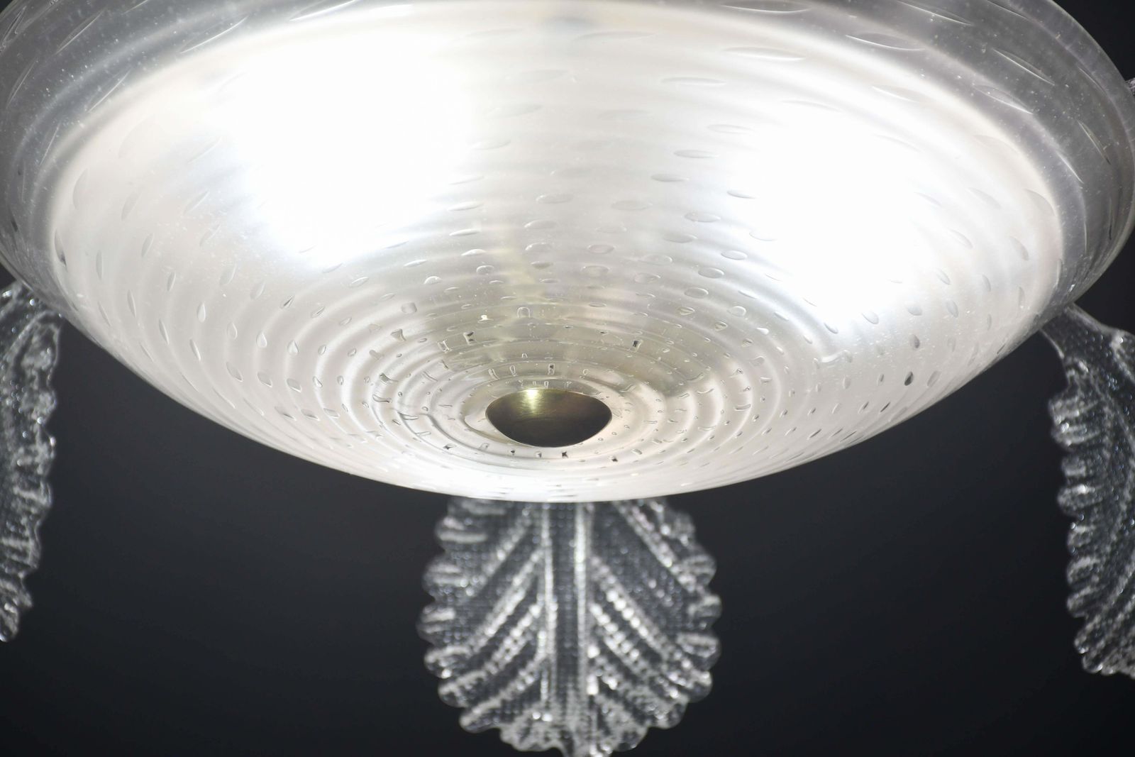 Lovely Art Deco Barovier E Toso Chandelier, Murano Glass, 1940s photo Lighting