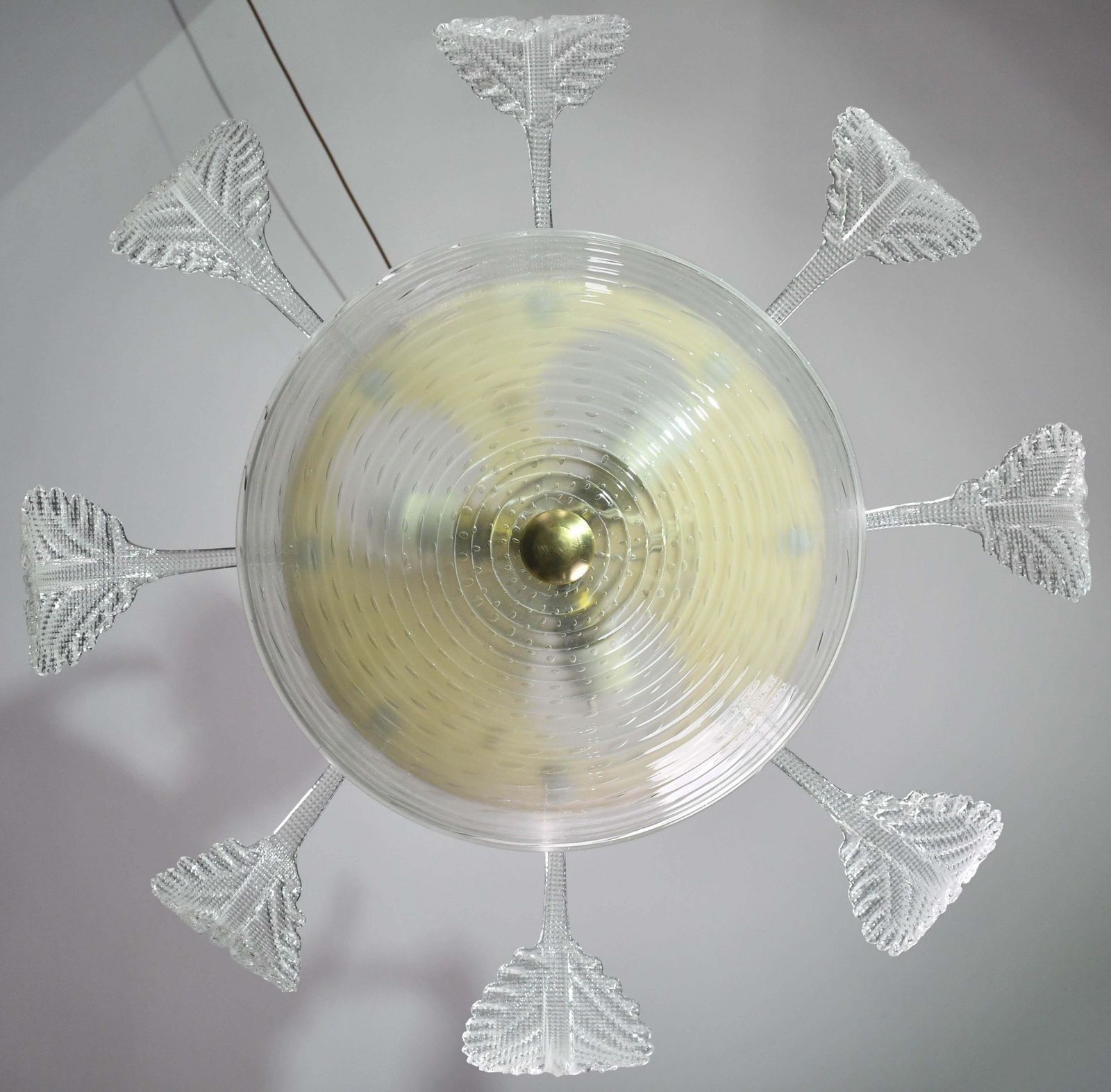 Lighting Lovely Art Deco Barovier E Toso Chandelier, Murano Glass, 1940s photo