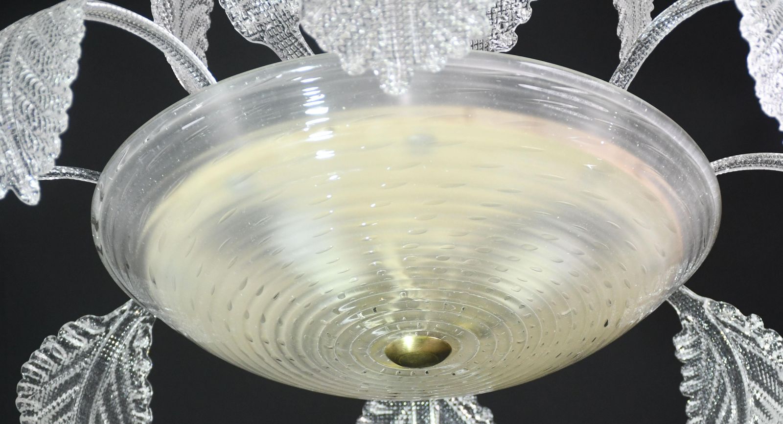 photo buy Lovely Art Deco Barovier E Toso Chandelier, Murano Glass, 1940s