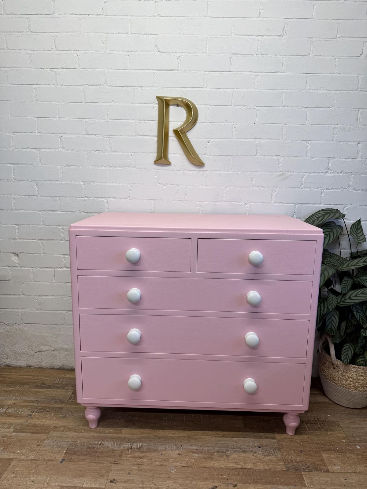 Blush Pink Chest Of Drawers | Professionally Refurbished