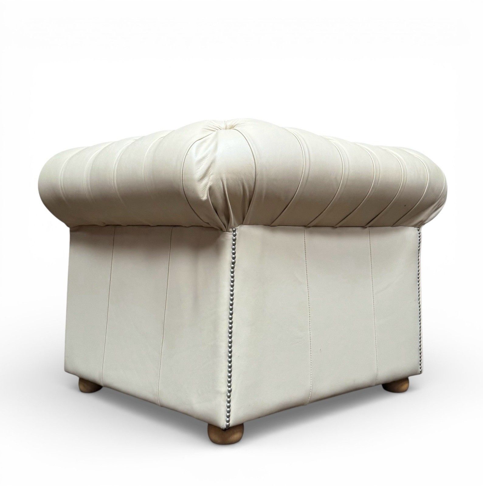 Chesterfield Leather Armchair Club Chair Cream Very Good Quality photo Furniture