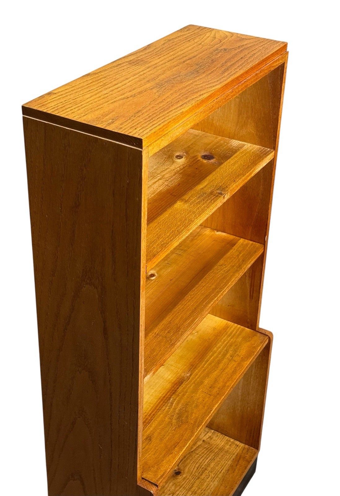 Vintage Golden Oak Old School College Bookcase Lab Bookcase C1950s photo for sale