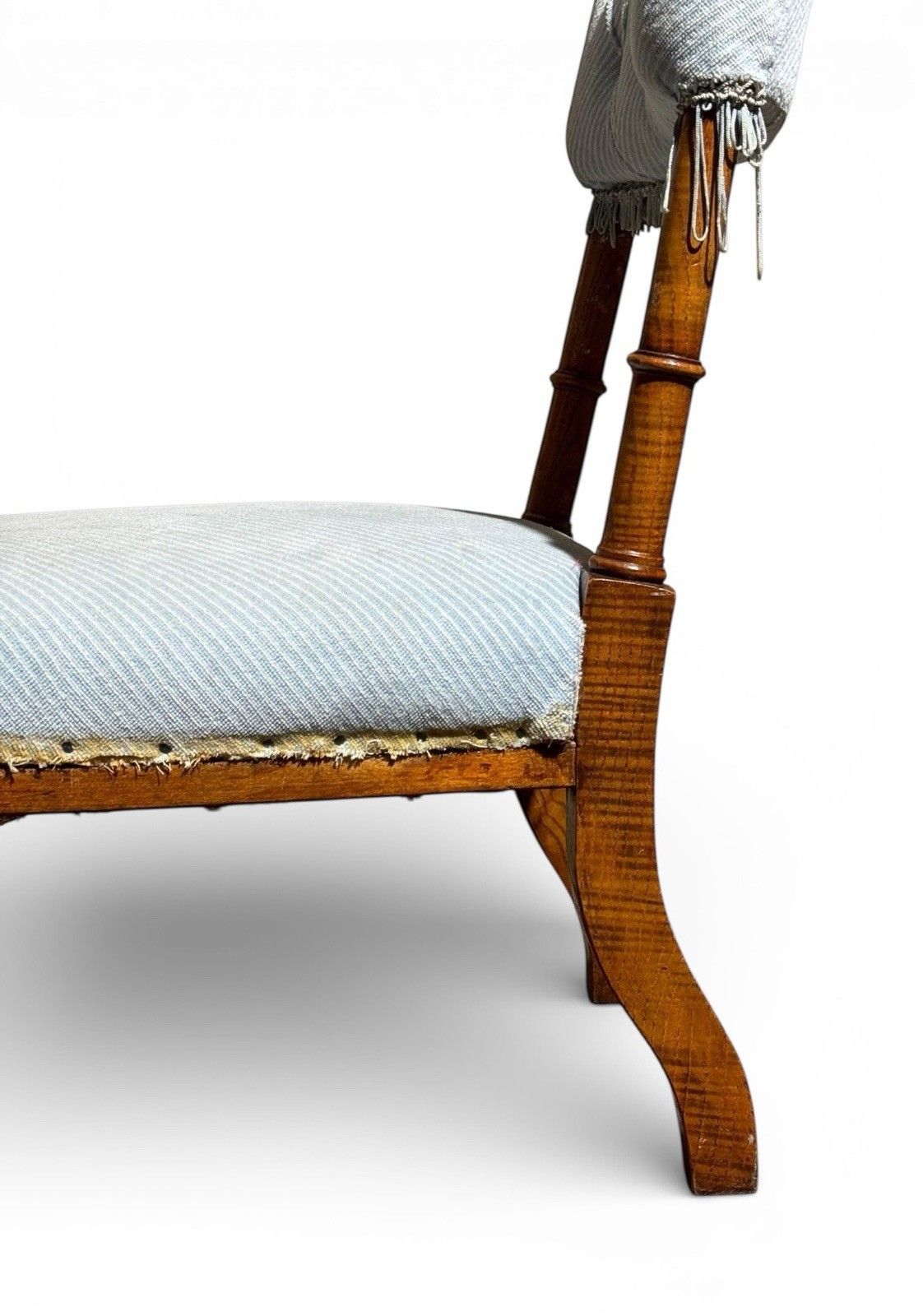 Antique Victorian Solid Walnut Nursing Chair C1890s photo vintage