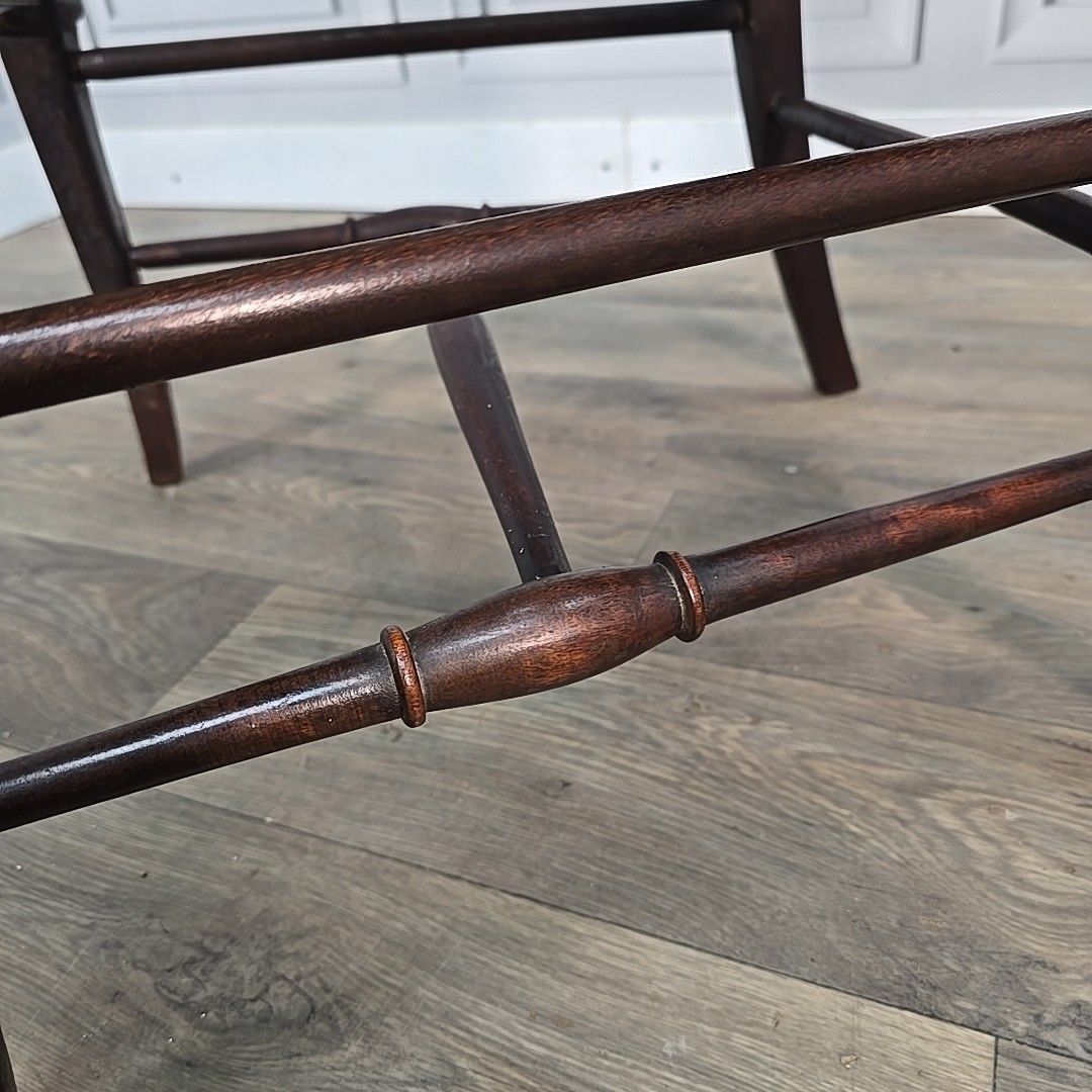 photo vinterior Antique Mahogany Elbow Chair Cane Seat Armchair – Georgian / Edwardian Style