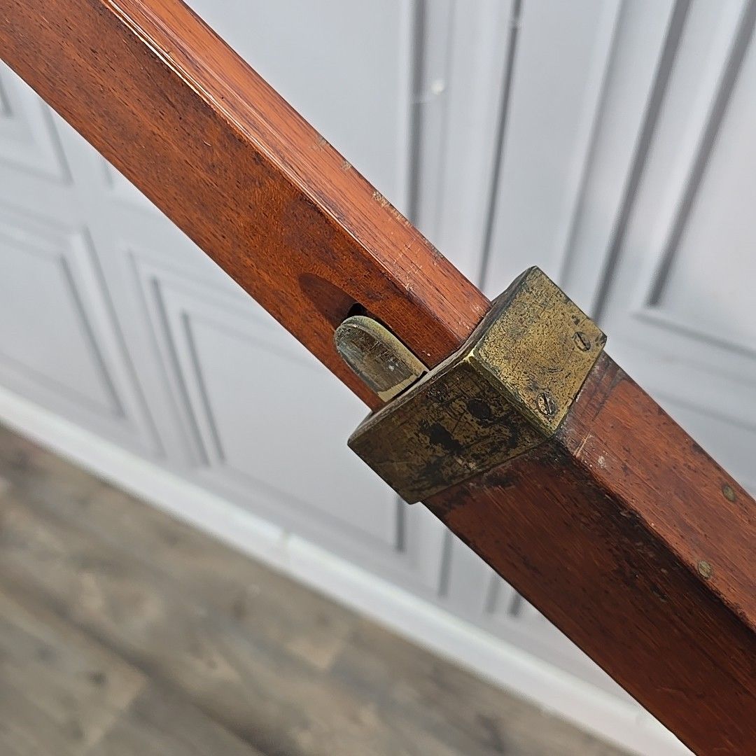 photo for sale Antique Wood & Brass Surveyor’s Rod Measuring Staff – Halden & Co Of Manchester