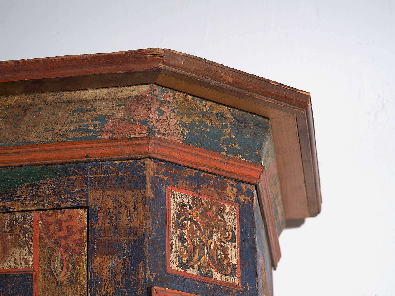 photo for sale Austrian Painted Wardrobe – Late 18th – Early 19th Century (C.1780 1820)