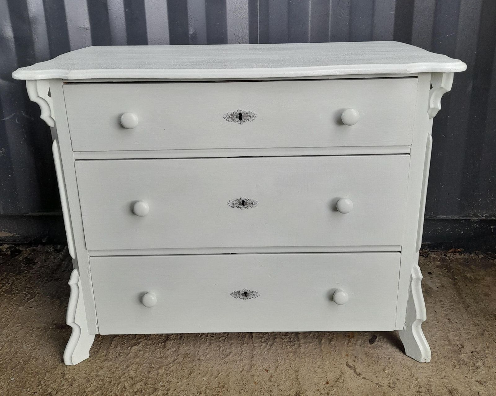 Antique Pine Chest Of Drawers.