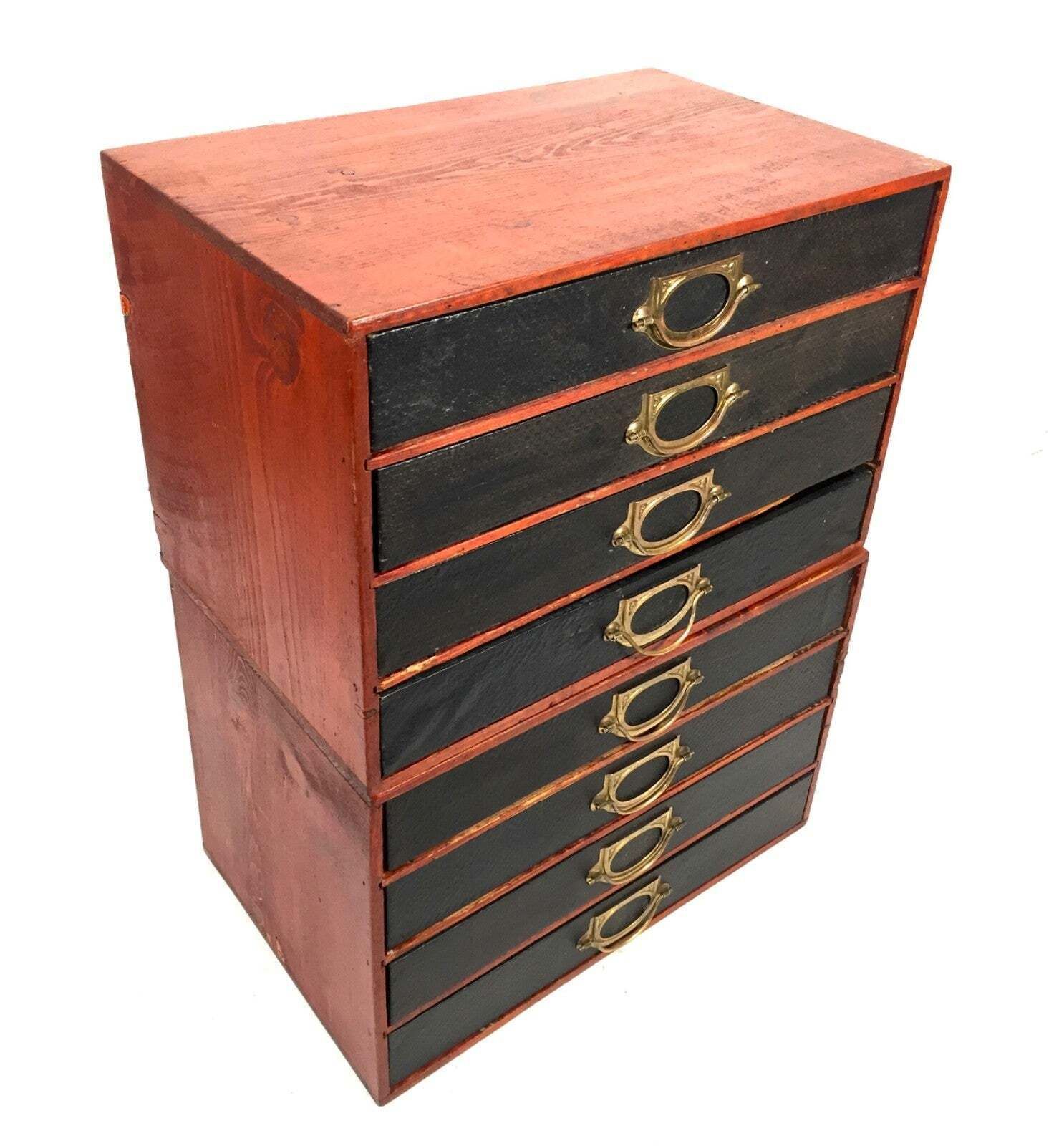 Antique Pair Of 'Advance Library' Wooden Drawers / Desktop Filling Box C.1920 photo for sale
