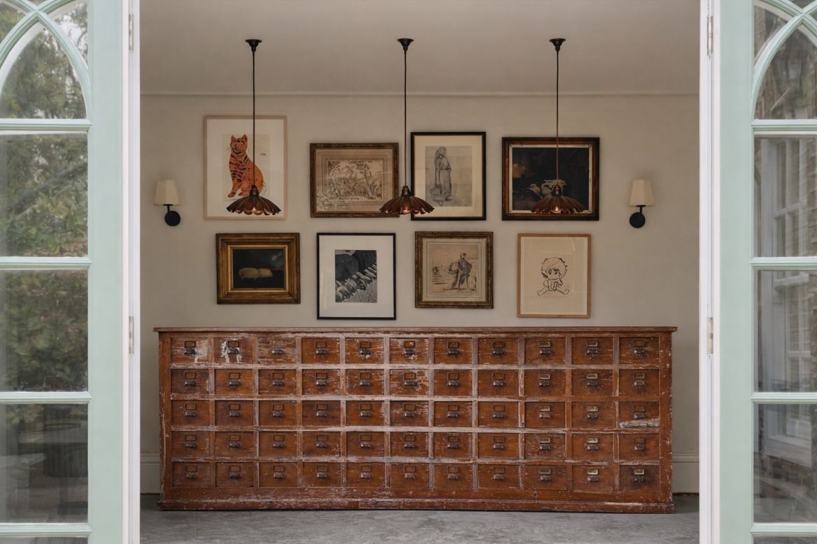 1930’s Industrial Bank Of Drawers photo Furniture