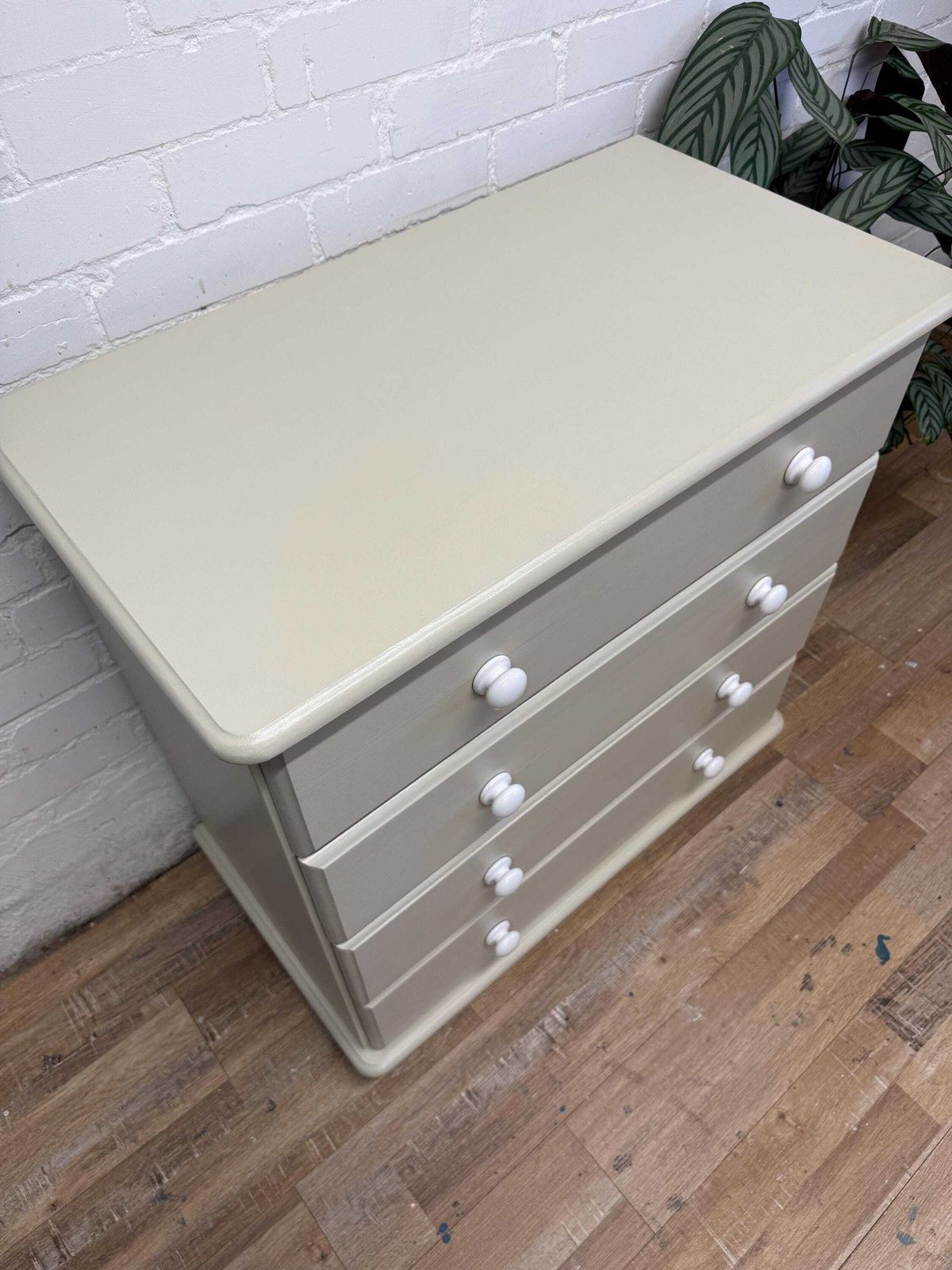 photo for sale Soft Neutral Chest Of Drawers | Farrow & Ball Bone | Early 2000s