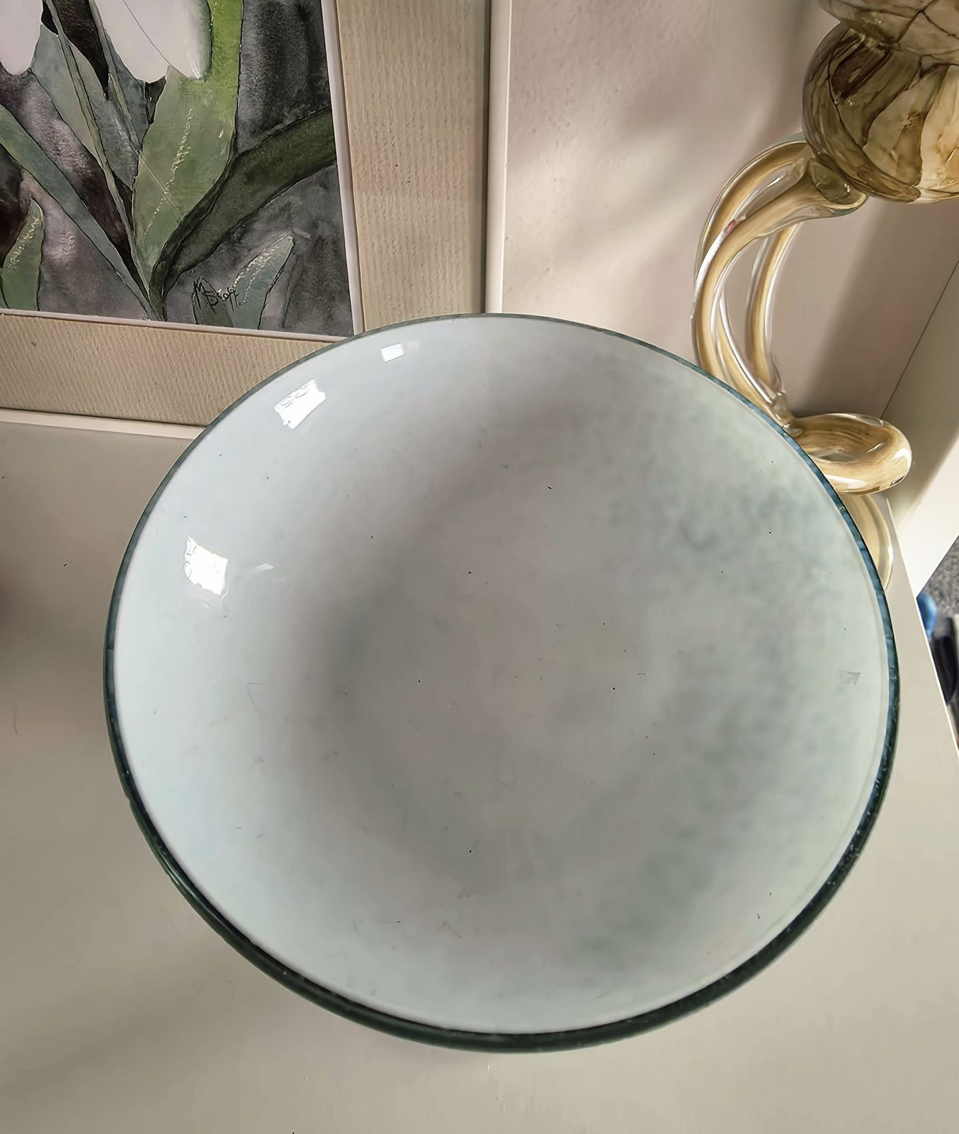 1970's Polish Glass Art 'Jellyfish' Bowl By Josefina Glassworks In Krosno photo 69.0