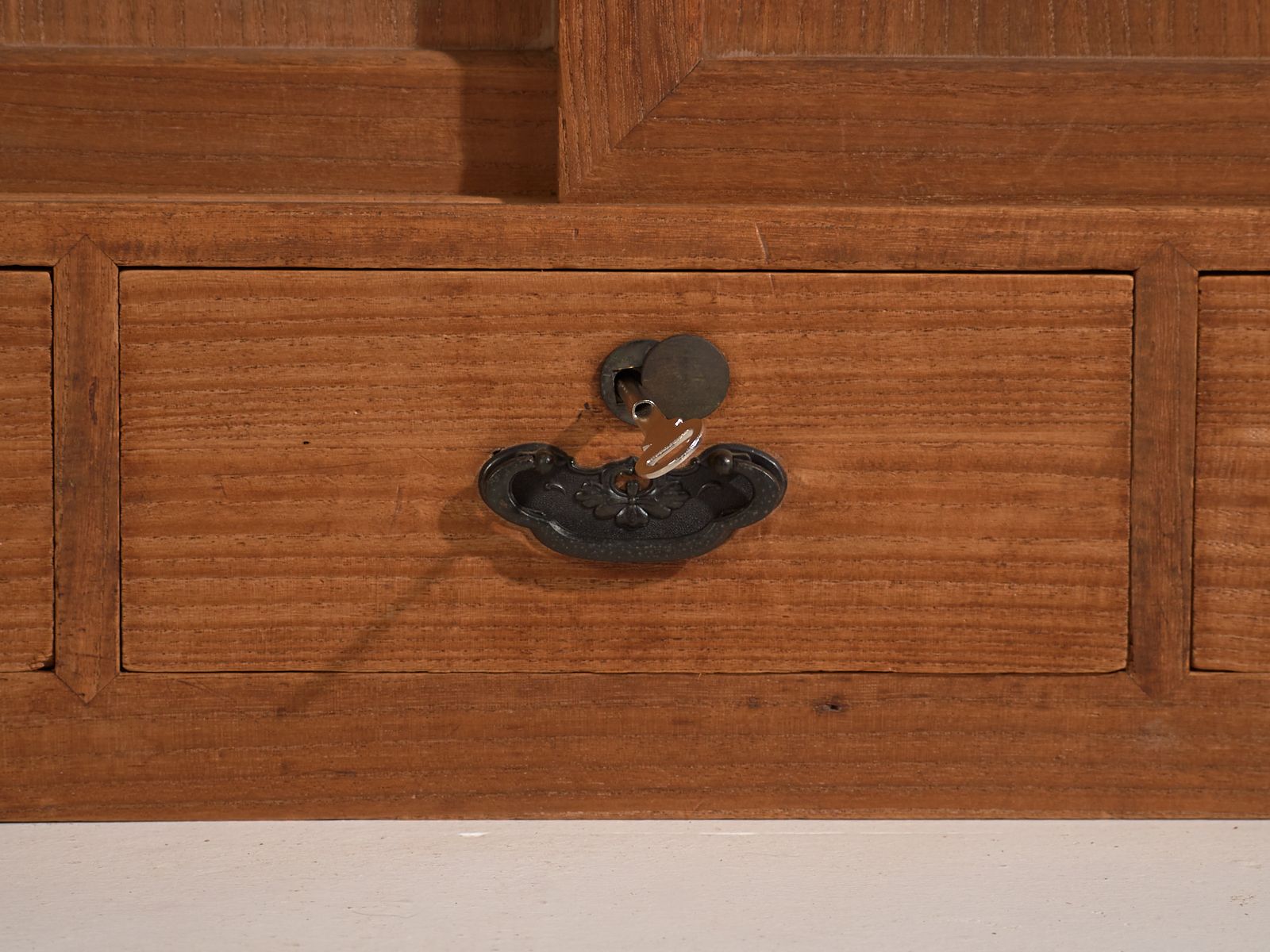 photo furniture Antique Low Cabinet With Sliding Doors – Taishō / Showa Period (C.1920 1970)