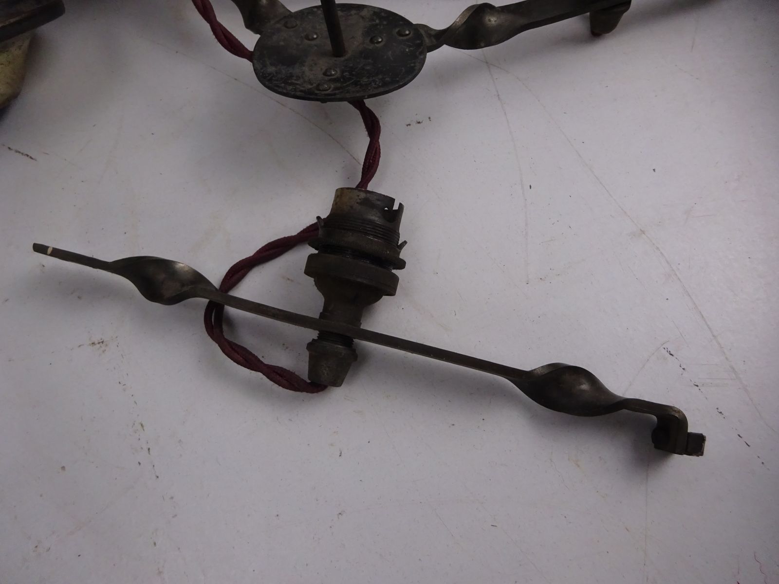 Edwardian Brass Rise And Fall Light Hoop For Restoration photo vinterior