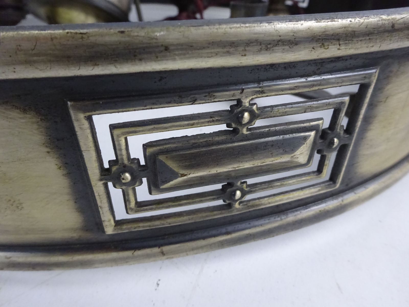 photo vinterior Edwardian Brass Rise And Fall Light Hoop For Restoration