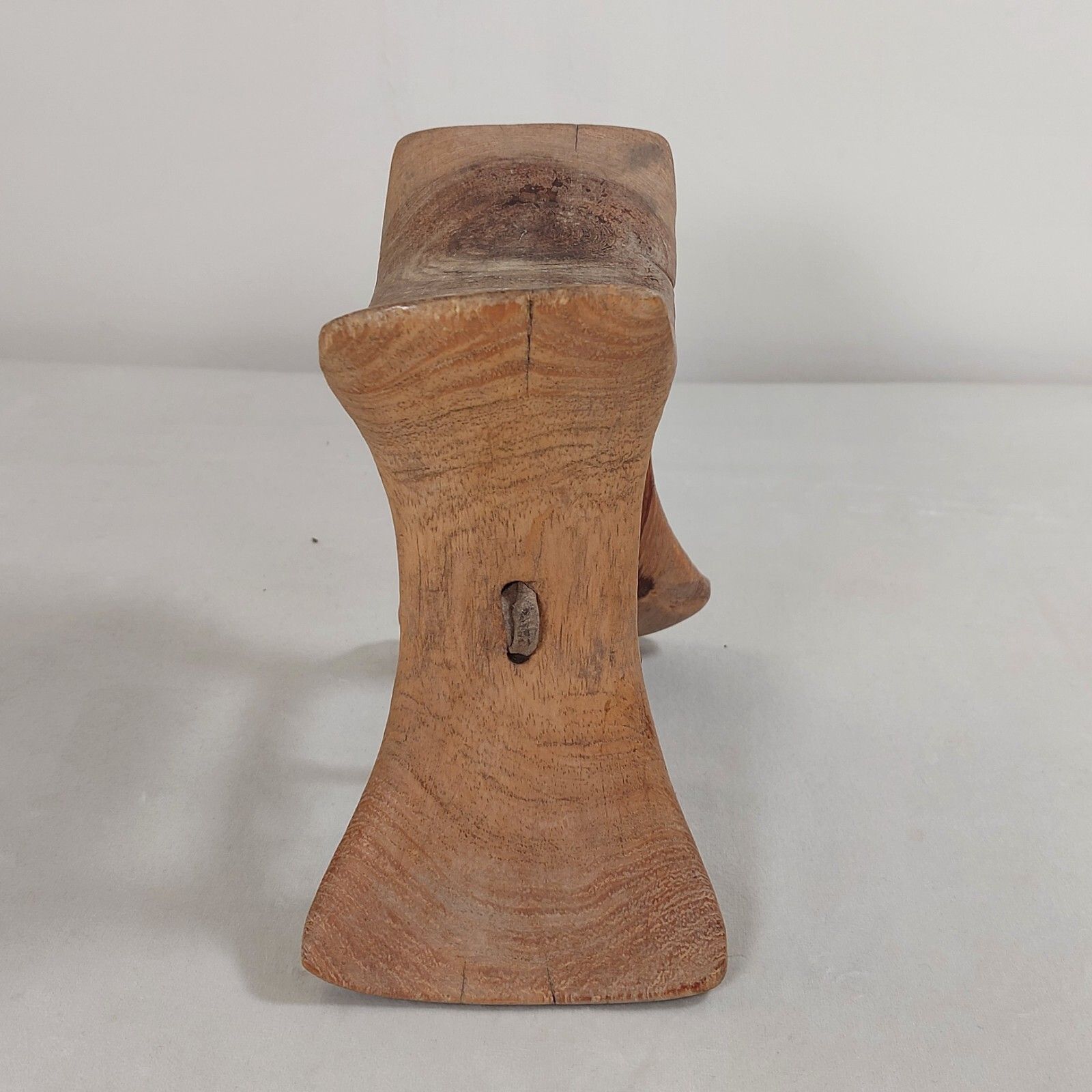 African Karamojong Wooden Headrest Neckrest Hand Carved Tribal Art Laburnum Wood photo for sale