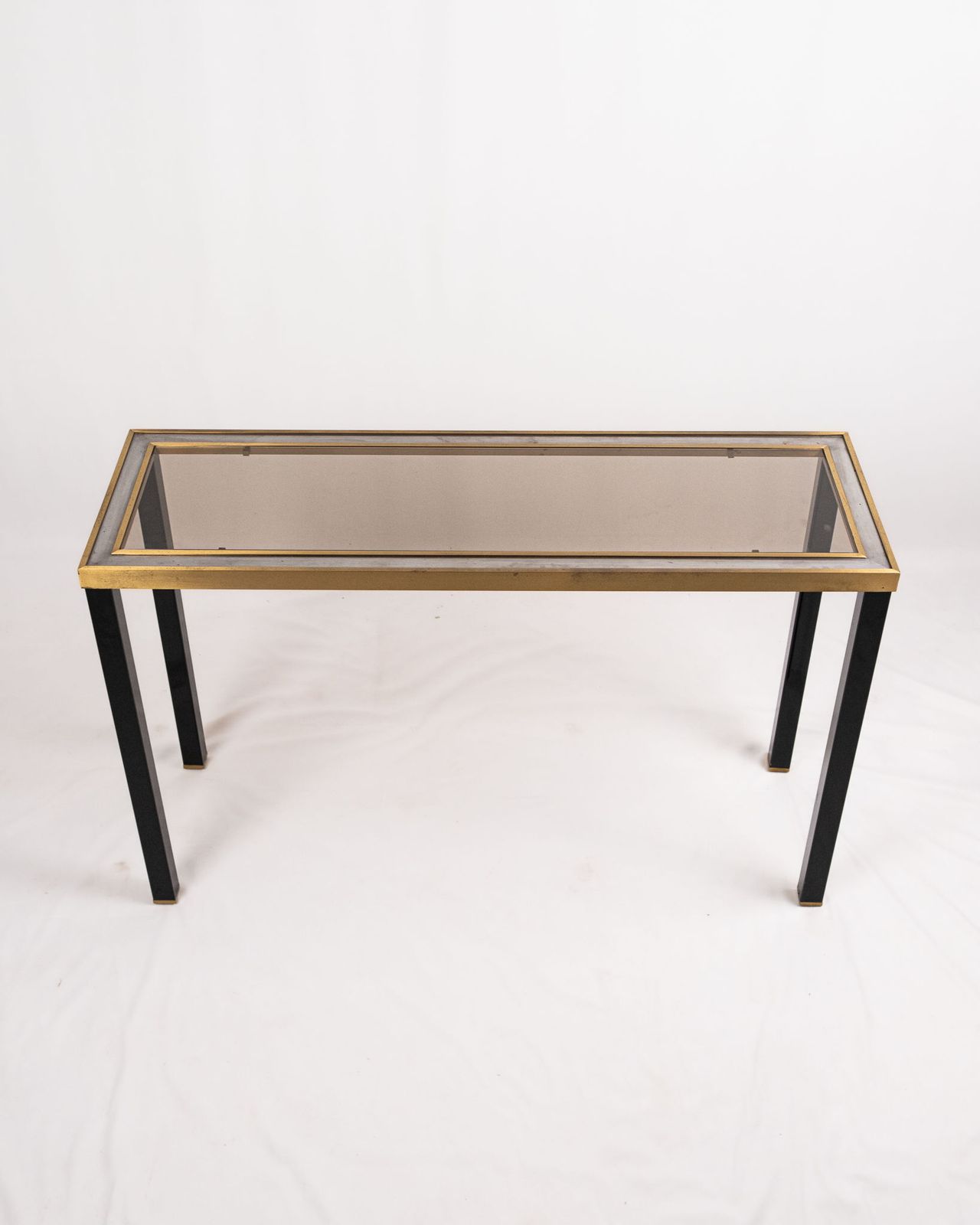 Elegant Metal Console In The Style Of Willy Rizzo, Italy, 1970s